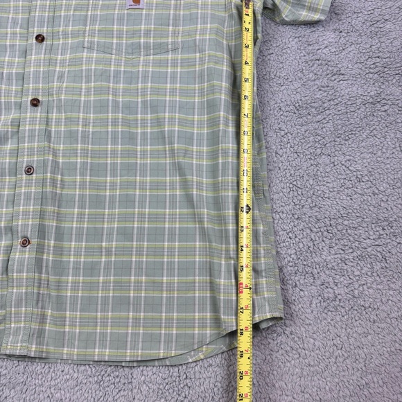 Carhartt Rugged Flex Relaxed Fit  Plaid Shirt / 2XL 2 Pockets Fishing/camping - Picture 2 of 7